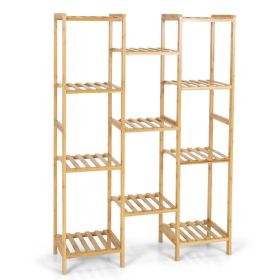 9/11-Tier Bamboo Plant Stand for Living Room Balcony Garden