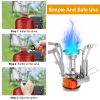 Ultralight Camping Stoves Portable Backpacking Hiking Stoves w/ Piezo Ignition