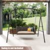 Patio Metal Swing Stand with Double Side Bars and 2-Ring Design