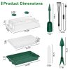 2Pcs 40 Cells Seed Starter Tray Plant Grow Light with 4 Adjustable Brightness Automatic Timing Setting Humidity Dome Plant Germination Garden