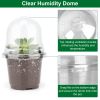 30Pcs Plant Nursery Pots PET Flower Seed Starting Pots Container with Dome with Drainage Holes