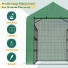 Walk-in Greenhouse for Outdoors with Roll-up Zipper Door, 18 Shelves, PE Cover, Small & Portable Build, Heavy Duty Humidity Seal, 95.25" x 70.75" x 82