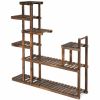 7-Tier Flower Wood Stand Plant Display Rack Storage Shelf