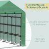 Walk-in Greenhouse for Outdoors with Roll-up Zipper Door, 18 Shelves, PE Cover, Small & Portable Build, Heavy Duty Humidity Seal, 95.25" x 70.75" x 82