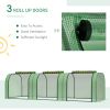 10' x 3' x 2.5' Mini Greenhouse, Portable Tunnel Green House with Roll-Up Zippered Doors, UV Waterproof Cover, Steel Frame, Green