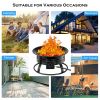 Fire bowl Outdoor Portable Propane Gas Fire Pit with Cover and Carry Kit