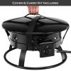 Fire bowl Outdoor Portable Propane Gas Fire Pit with Cover and Carry Kit