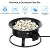 Fire bowl Outdoor Portable Propane Gas Fire Pit with Cover and Carry Kit