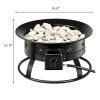 Fire bowl Outdoor Portable Propane Gas Fire Pit with Cover and Carry Kit