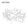 U-Style High-quality Steel Outdoor Table and Chair Set, Suitable for Patio, Balcony, Backyard.