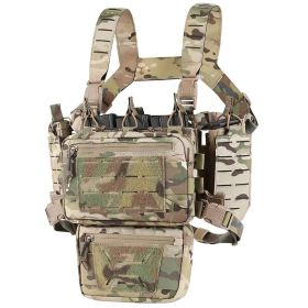 Tactical Chest Rig Vest Molle Modular Micro With Magazine Pouch (Color: CP)