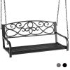 Outdoor 2-Person Metal Porch Swing Chair with Chains