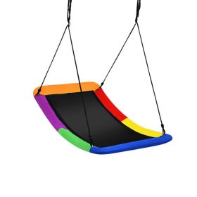 60 Inch Platform Tree Swing 700 lbs for Kids and Adults (Color: Multicolor)