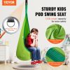 VEVOR Kids Pod Swing Seat, Hanging Hammock Chair with LED Lights Strings, Inflatable Cushion, Sensory Pod Swing Chair for Kids Indoor and Outdoor Hang