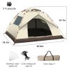 Fully Automatic Quick Opening Tent, Waterproof Sunscreen Mosquito-proof Portable Tent For Outdoor Camping