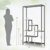 6-Tier Tall Plant Stand 71" Metal Indoor Plant Shelf with 10 Hanging Hooks